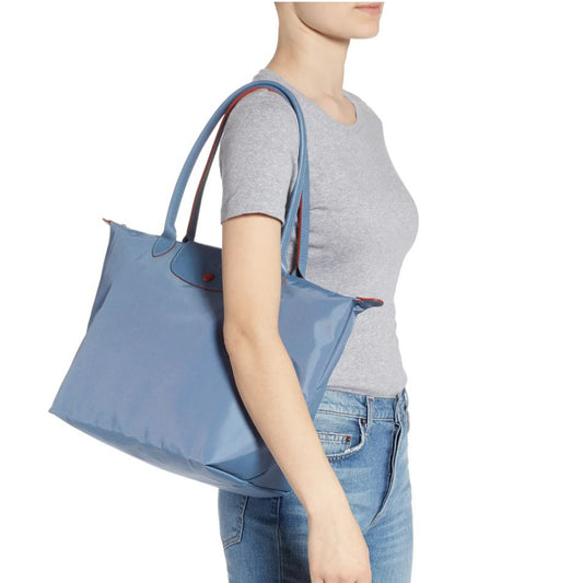 Longchamp Le Pliage Club Blue Mist Tote